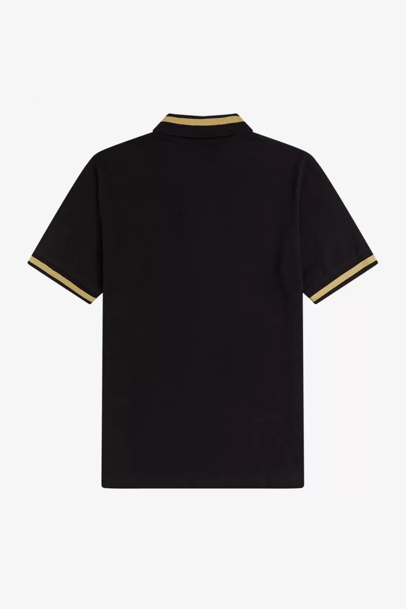 fred perry m2 herrenhemd schwarz champagner