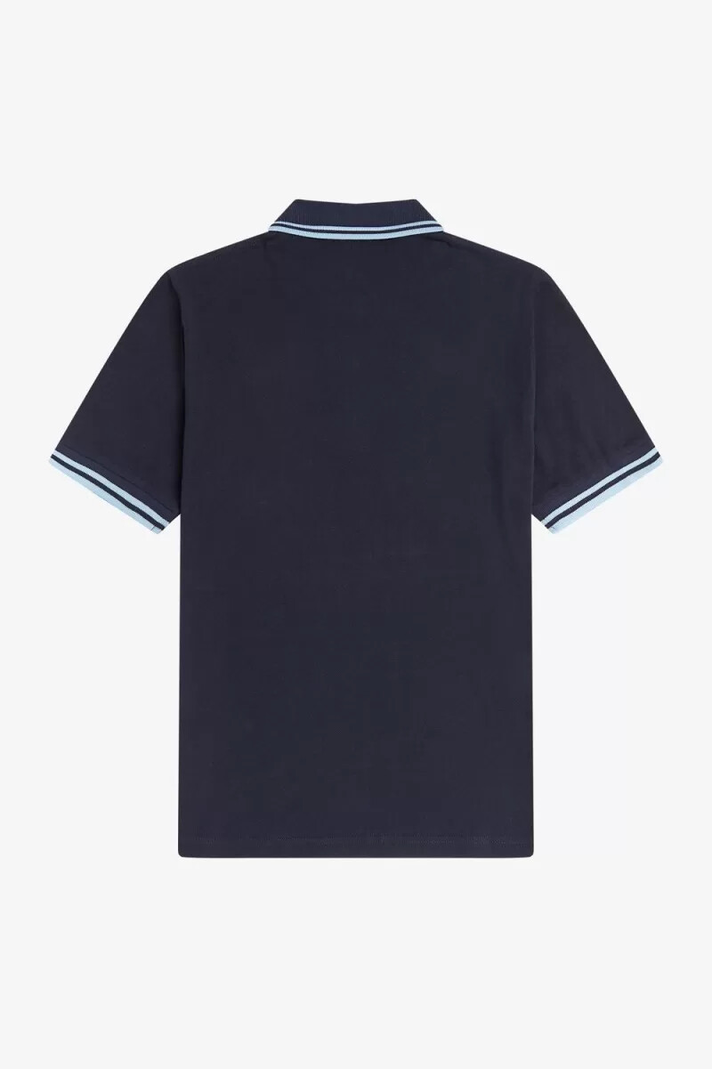 fred perry m12 herrenhemd marineblau aqua