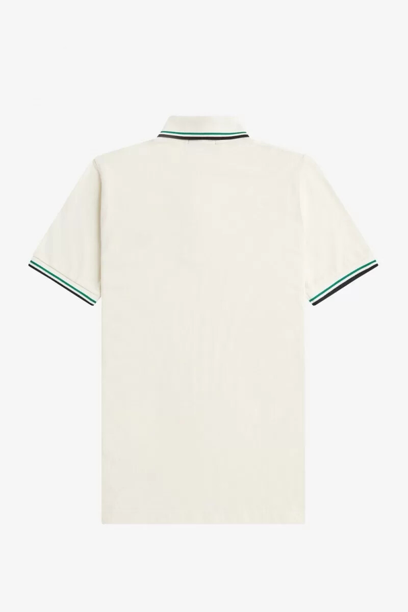 fred perry m12 herrenhemd hellbeige grün schwarz