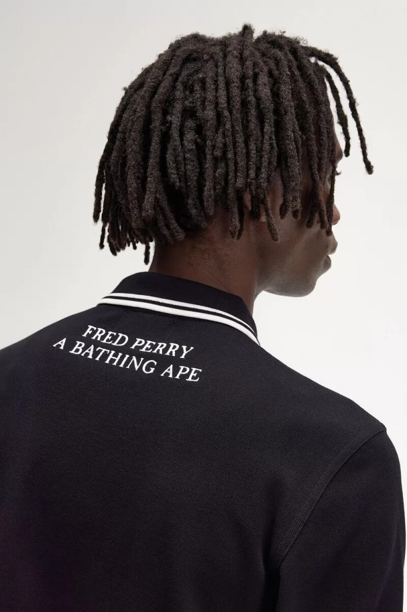 fred perry camouflage herrenhemd schwarz