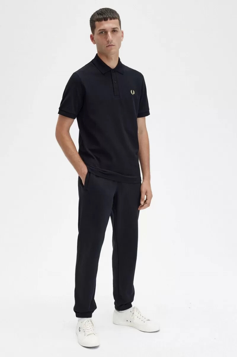 fred perry m3 herrenhemd schwarz champagner
