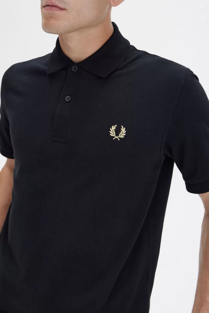 fred perry m3 herrenhemd schwarz champagner