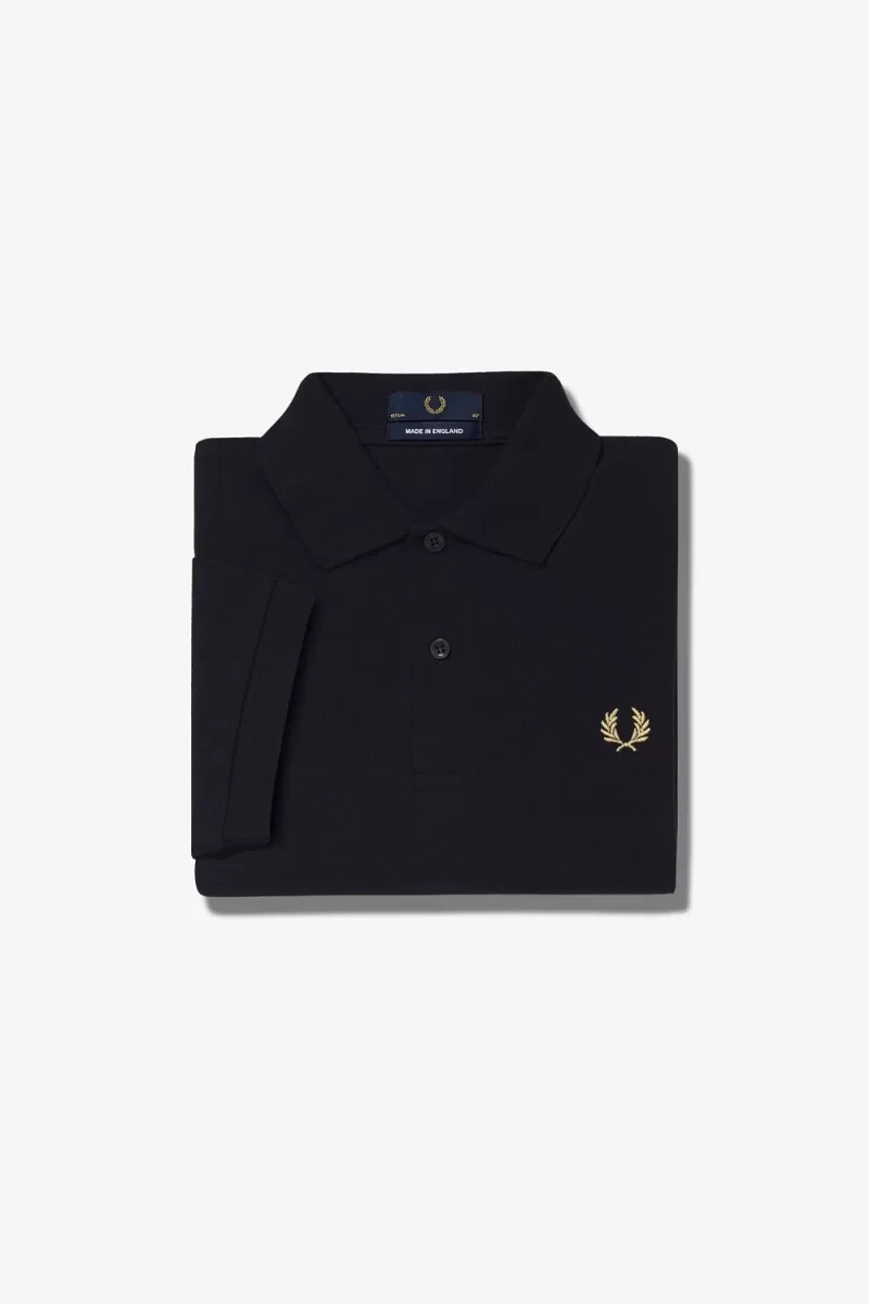 fred perry m3 herrenhemd schwarz champagner