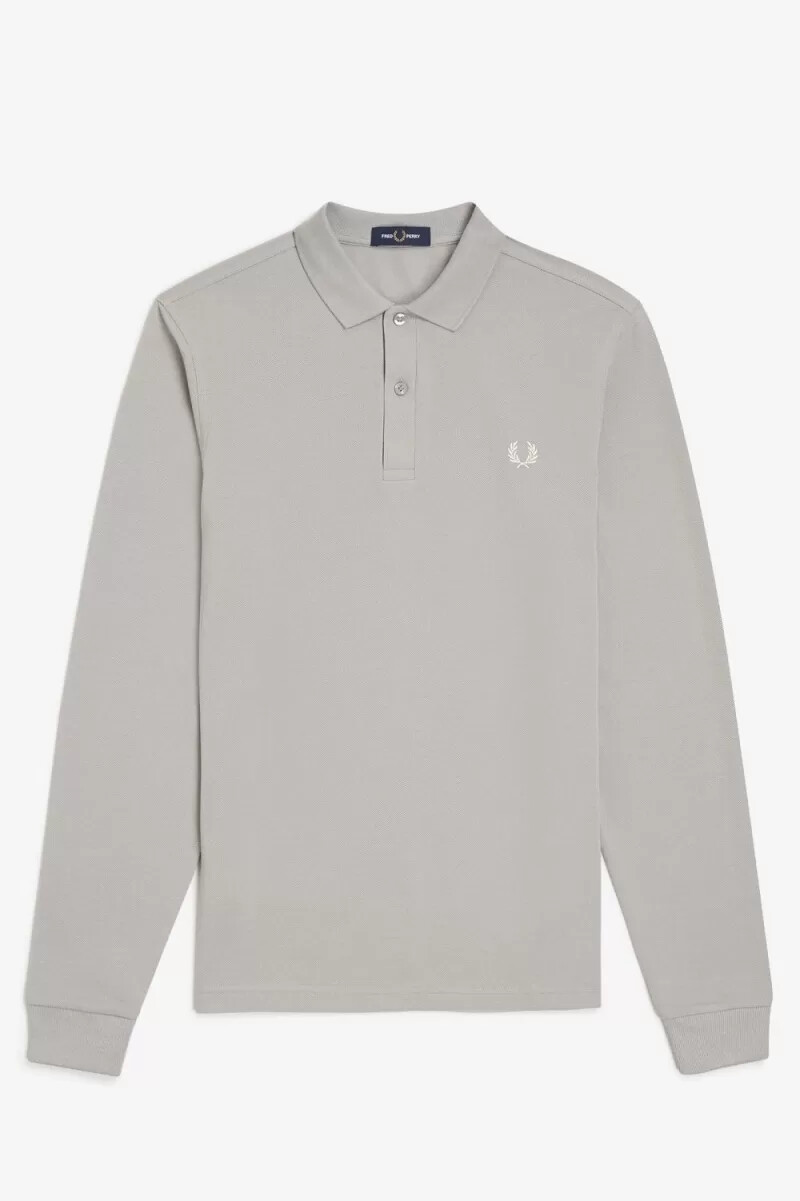 fred perry m6006 herrenhemd grau