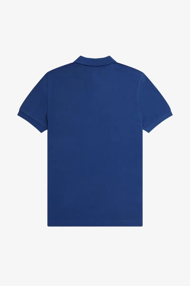 fred perry m6000 herrenhemd schattiertes kobaltblau