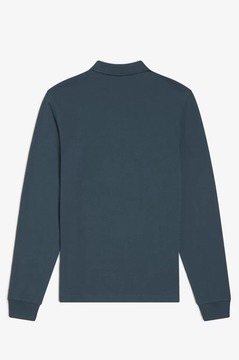 fred perry m6006 herrenhemd petrolblau