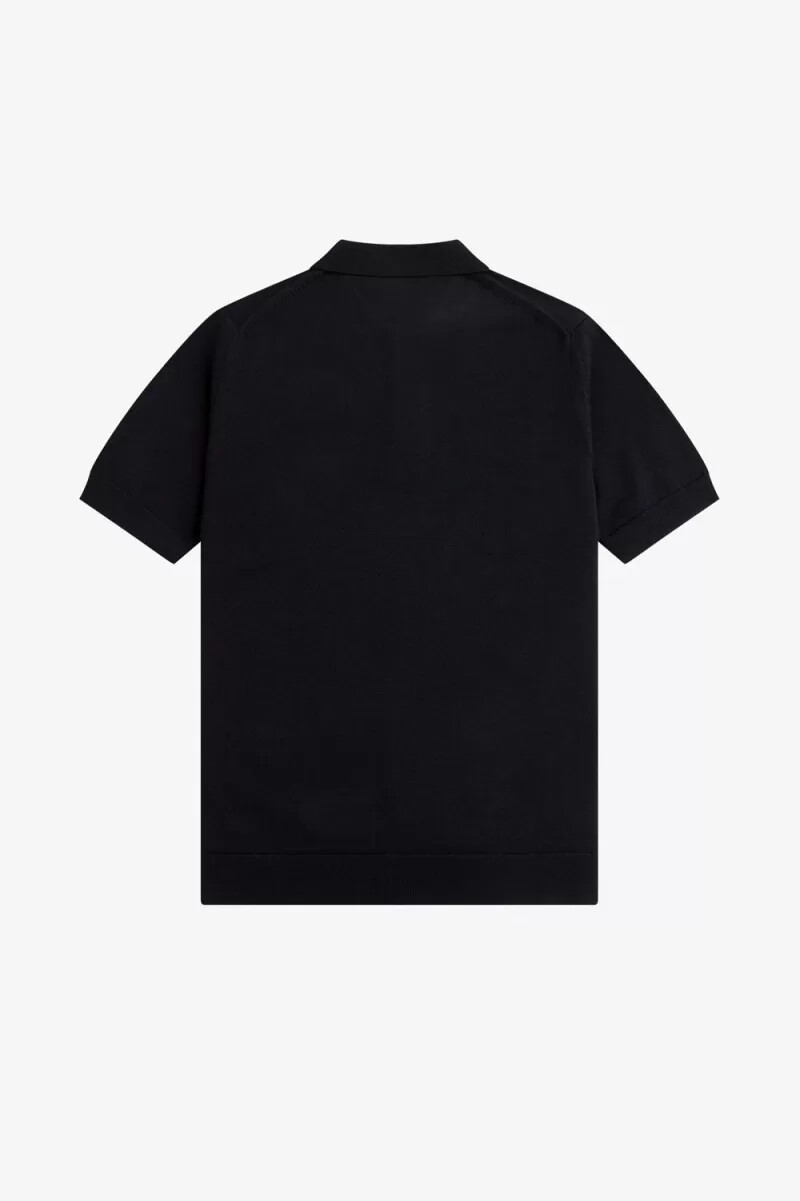 fred perry klassisches strickhemd für herren marineblau