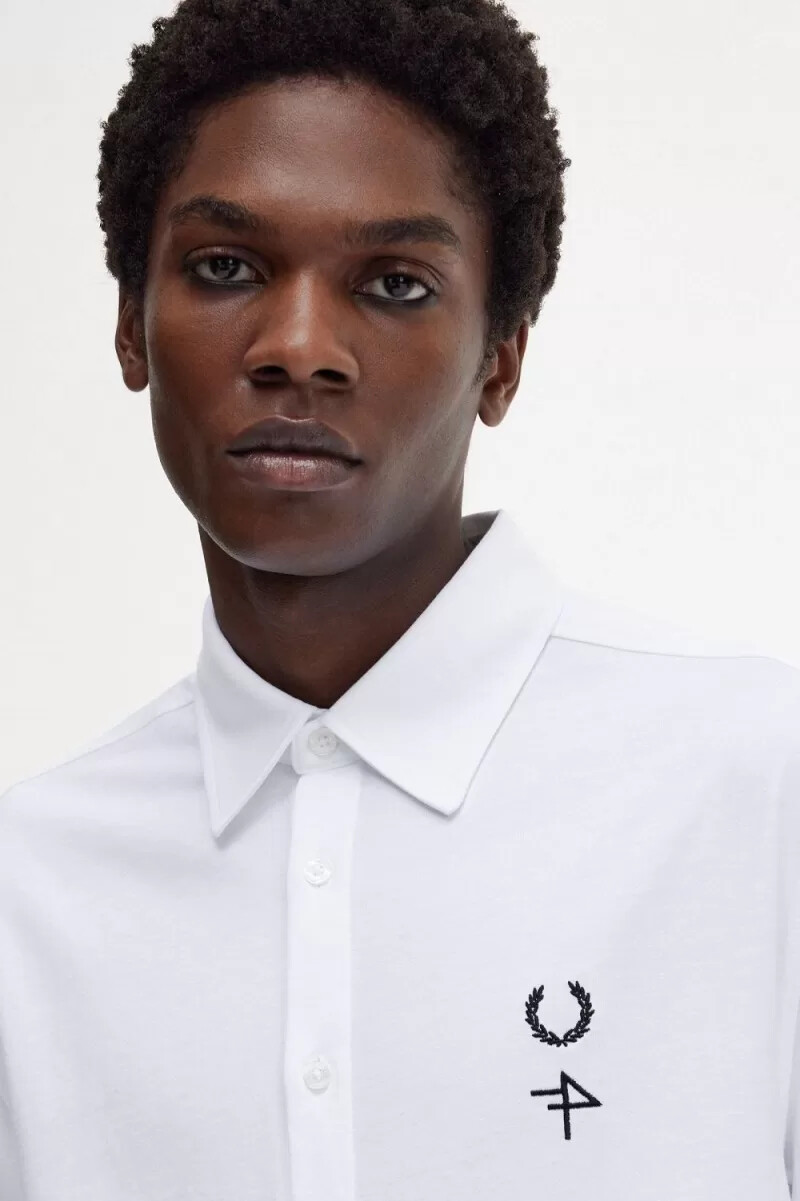 fred perry jersey herrenhemd weiß