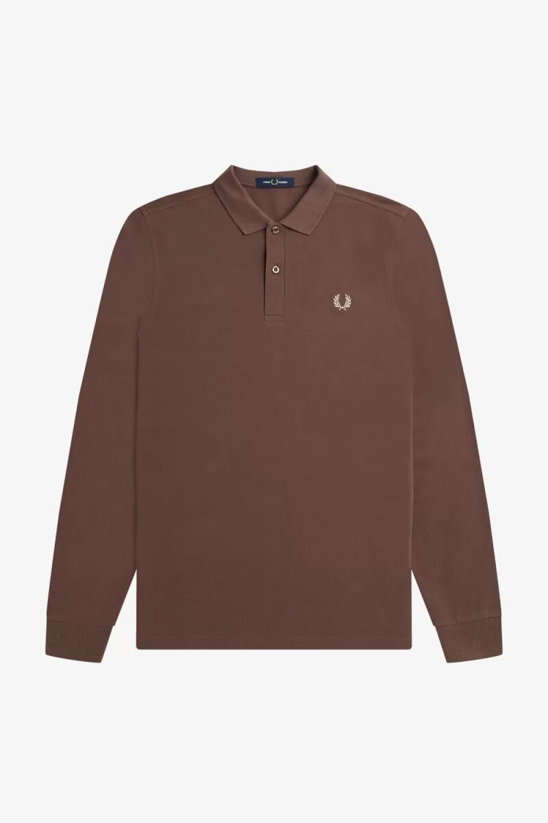 fred perry m6006 herrenhemd dunkelrot warmgrau