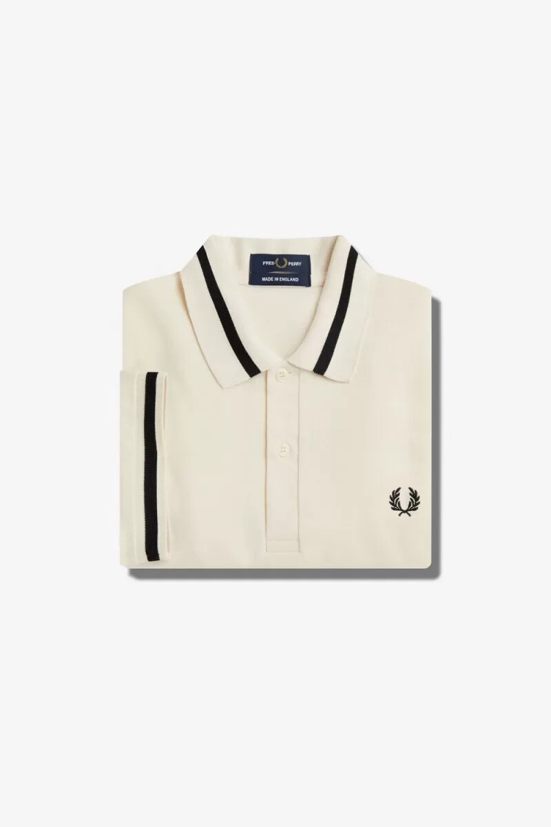 fred perry m2 herrenhemd beige schwarz