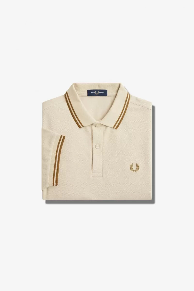 fred perry m3600 herrenhemd haferflocken-dunkelkaffee