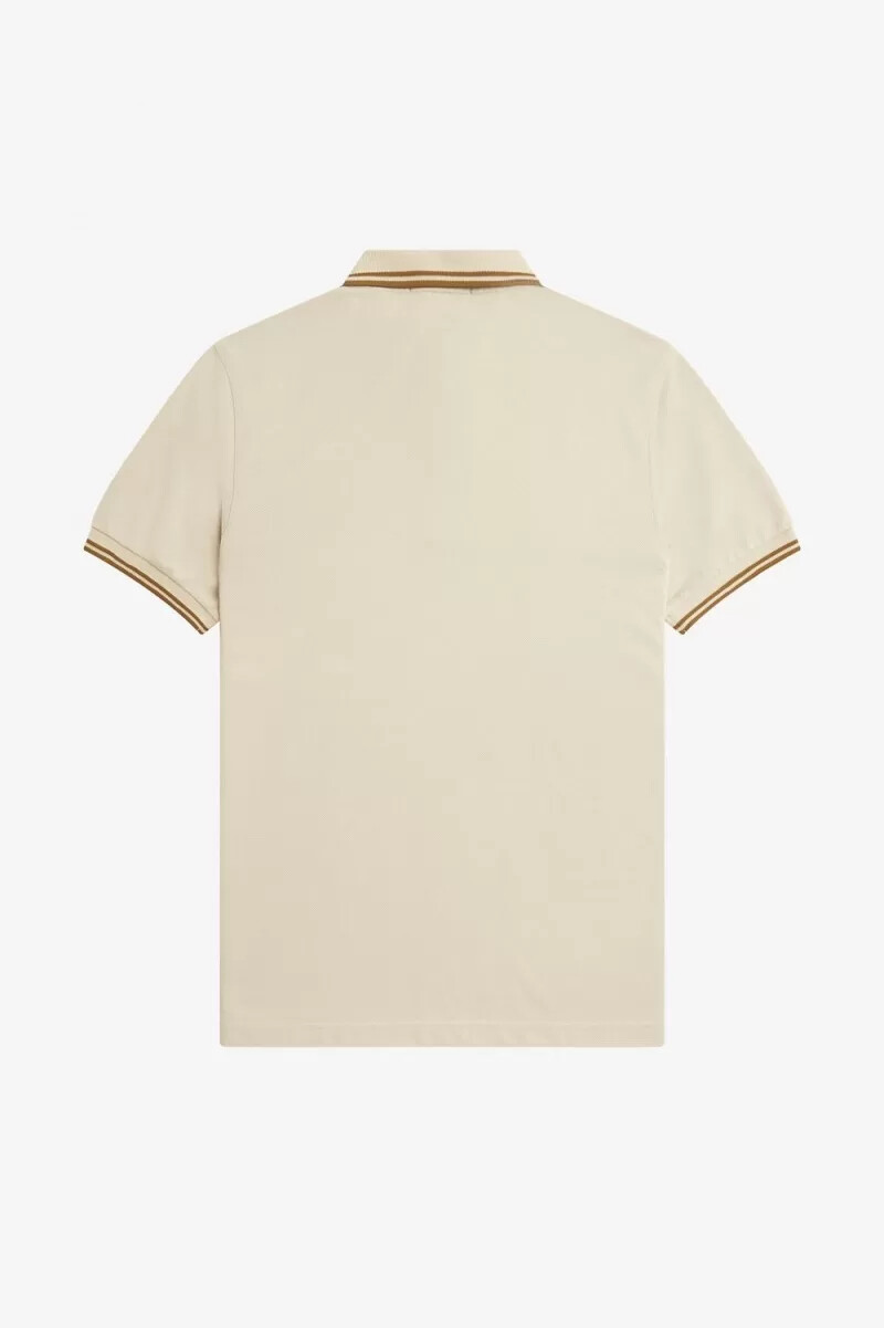 fred perry m3600 herrenhemd haferflocken-dunkelkaffee