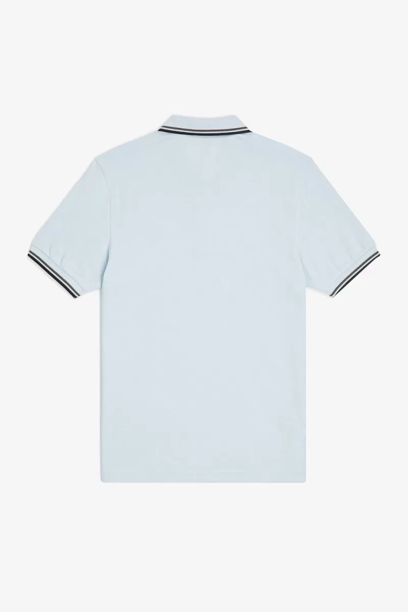 fred perry m3600 herrenhemd hellblau feldgrün schwarz