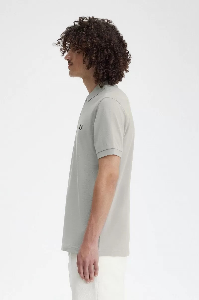 fred perry m6000 herrenhemd grau schwarz