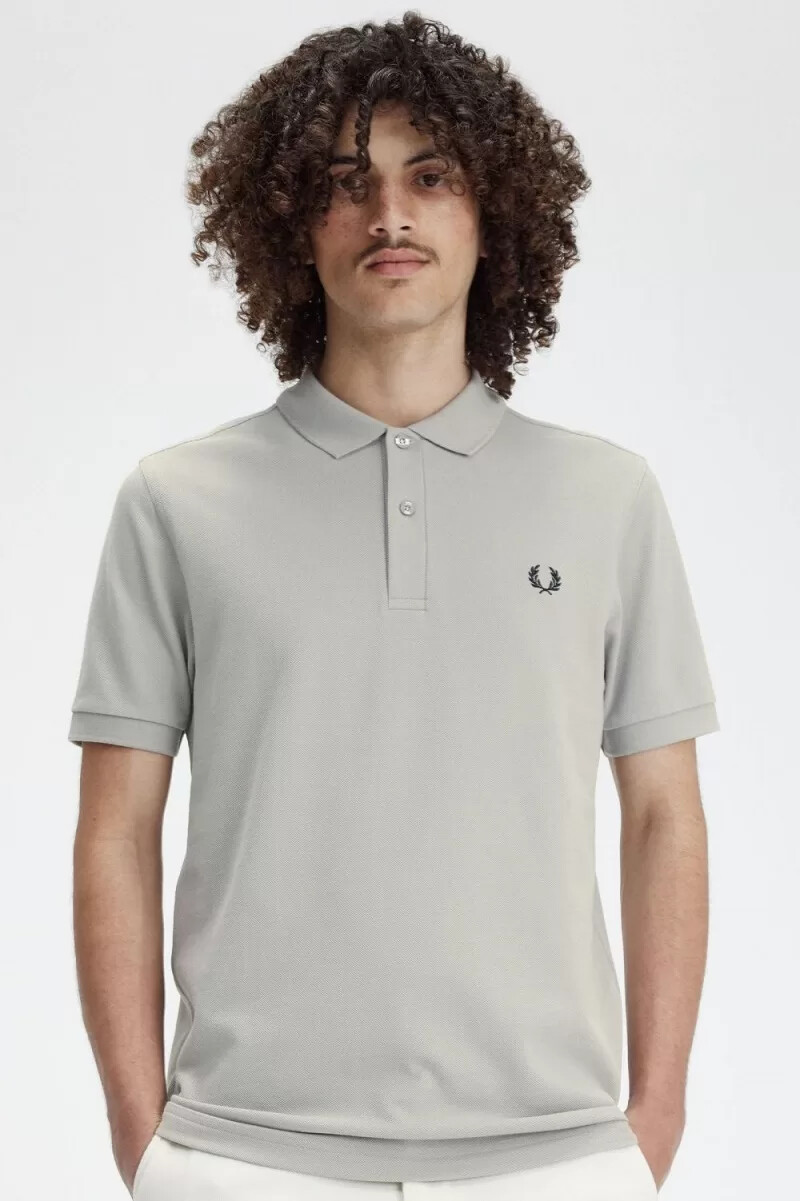 fred perry m6000 herrenhemd grau schwarz