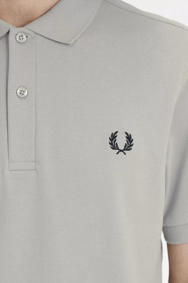 fred perry m6000 herrenhemd grau schwarz