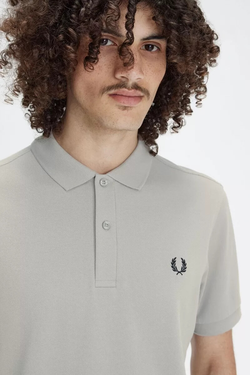 fred perry m6000 herrenhemd grau schwarz