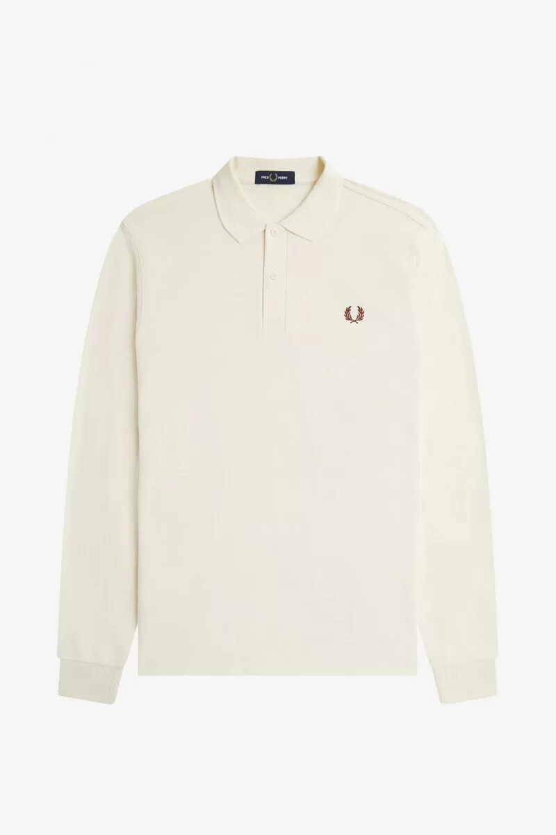 fred perry m6006 herrenhemd beige whisky braun