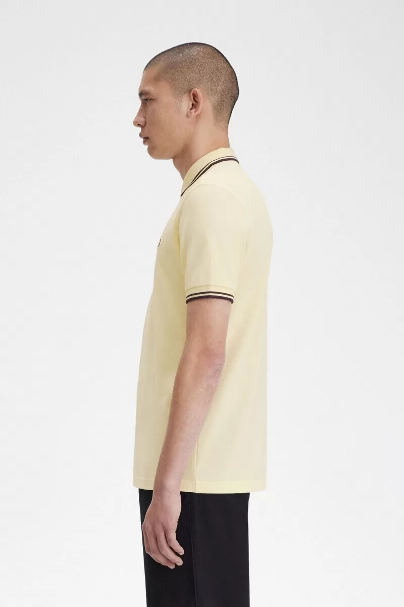 fred perry m3600 herrenhemd aqua cream french navy