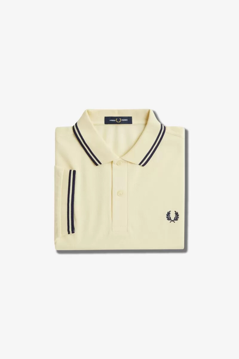 fred perry m3600 herrenhemd aqua cream french navy