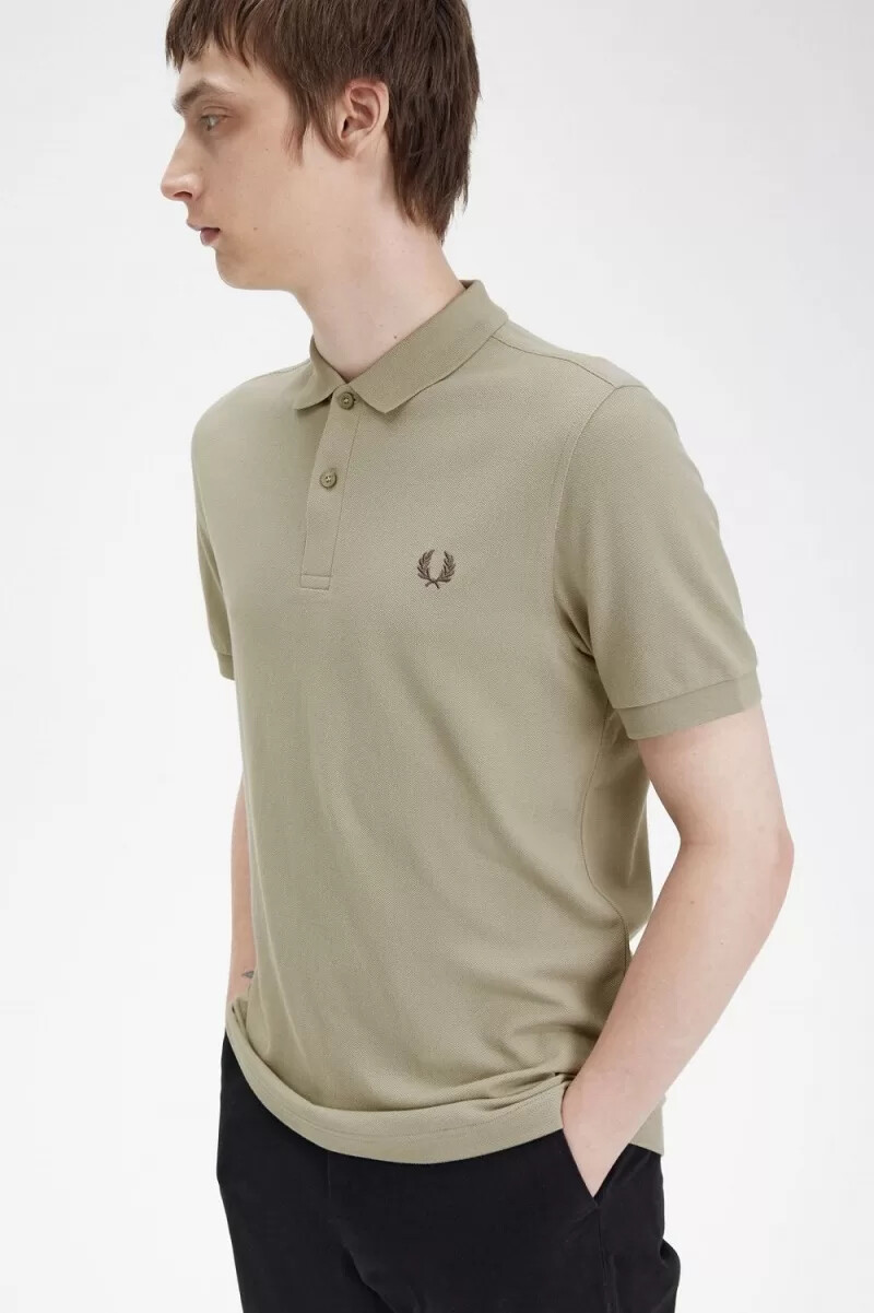 fred perry m6000 herrenhemd warmgrau dunkelrot