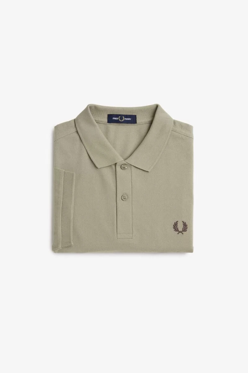 fred perry m6000 herrenhemd warmgrau dunkelrot