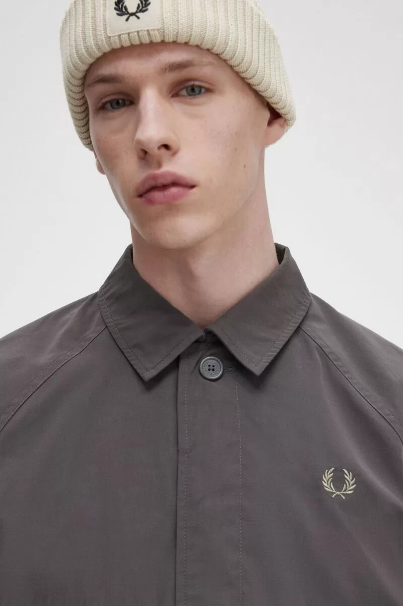fred perry utility herrenhemd gunmetal