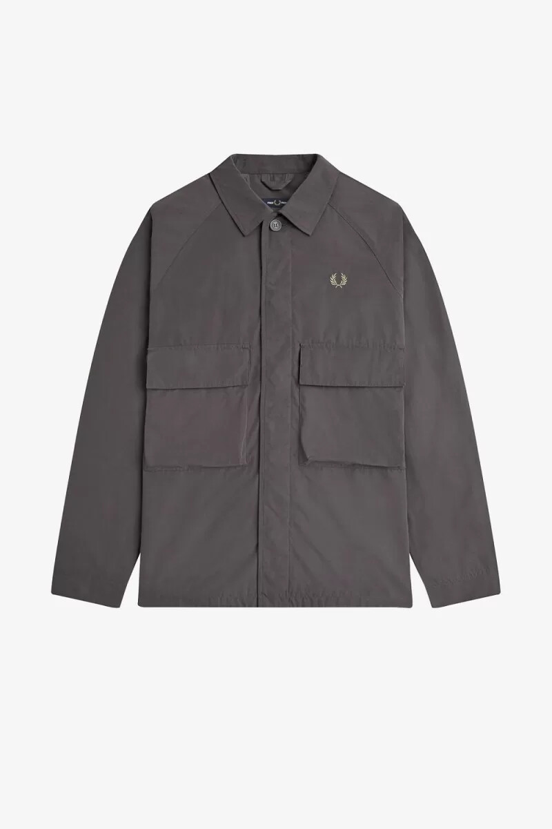 fred perry utility herrenhemd gunmetal
