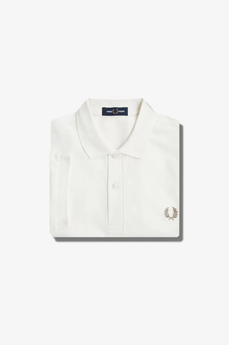 fred perry m6000 herrenhemd schneeweiß grün