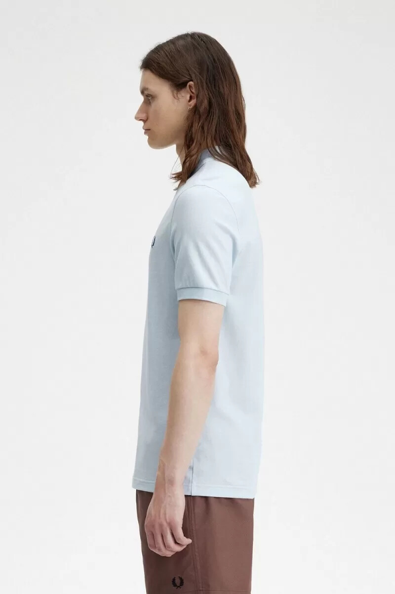 fred perry m6000 herrenhemd hellblau mitternachtsblau