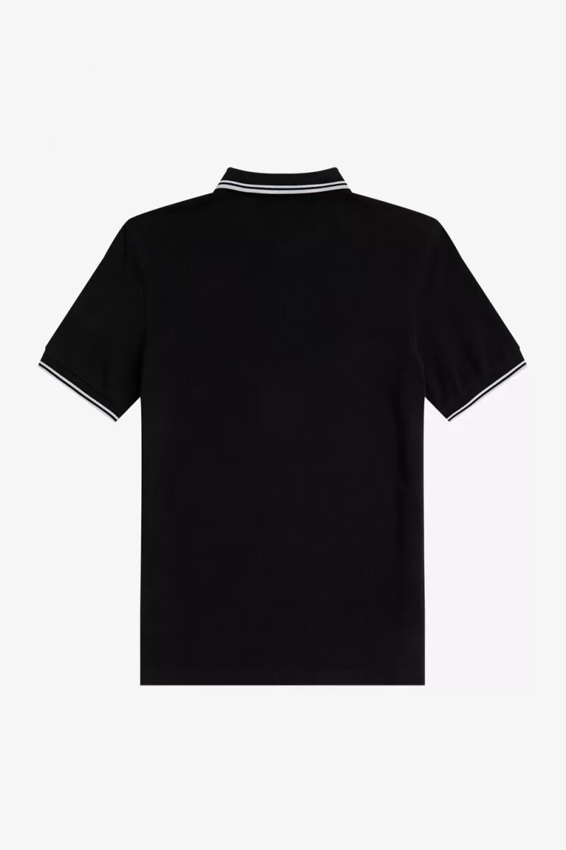fred perry m3600 herrenhemd schwarz weiß