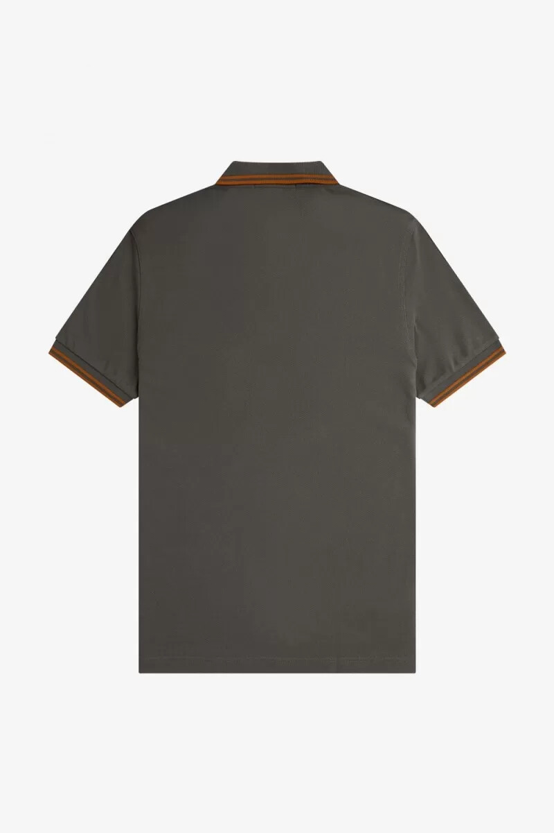 fred perry m3600 herrenhemd feldgrün braun