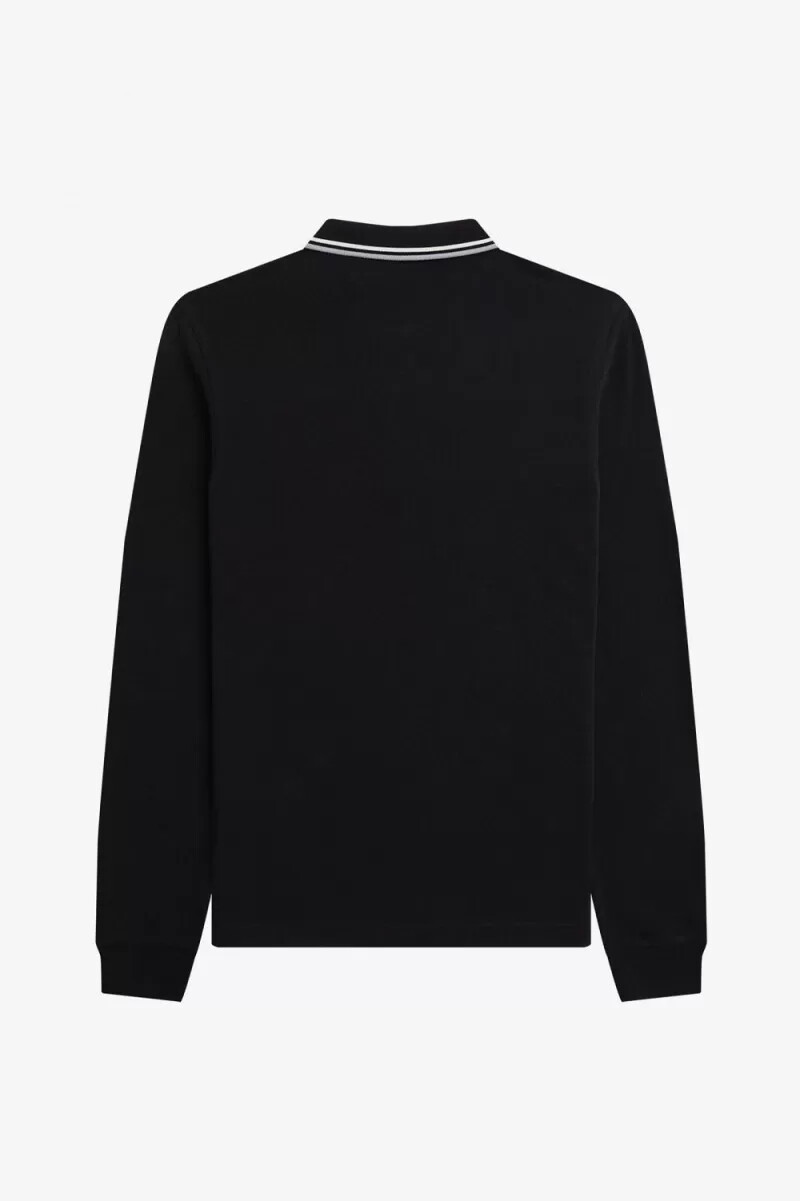 fred perry m3636 herrenhemd schwarz beige kalkstein