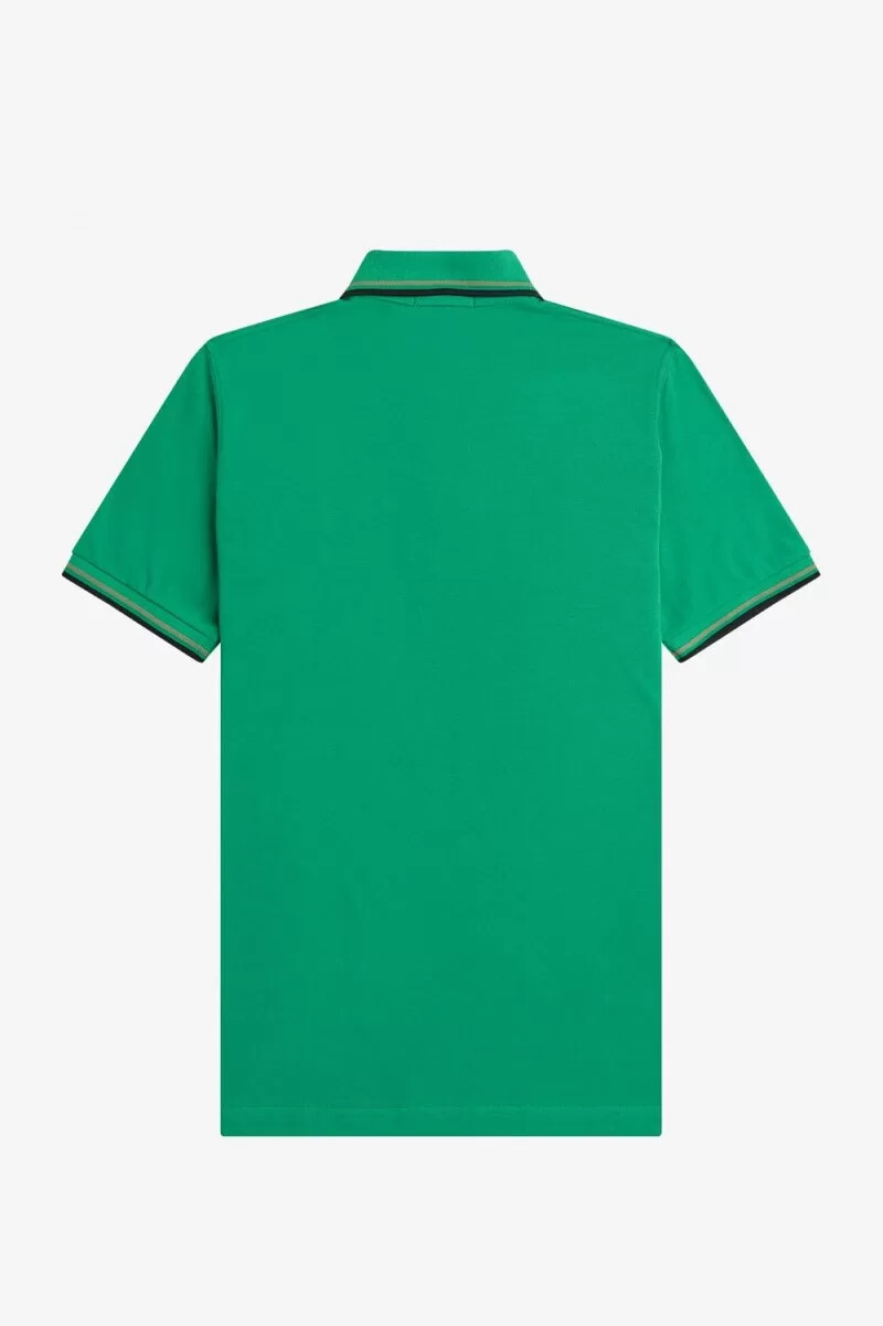 fred perry m12 herrenhemd grün feldgrün schwarz