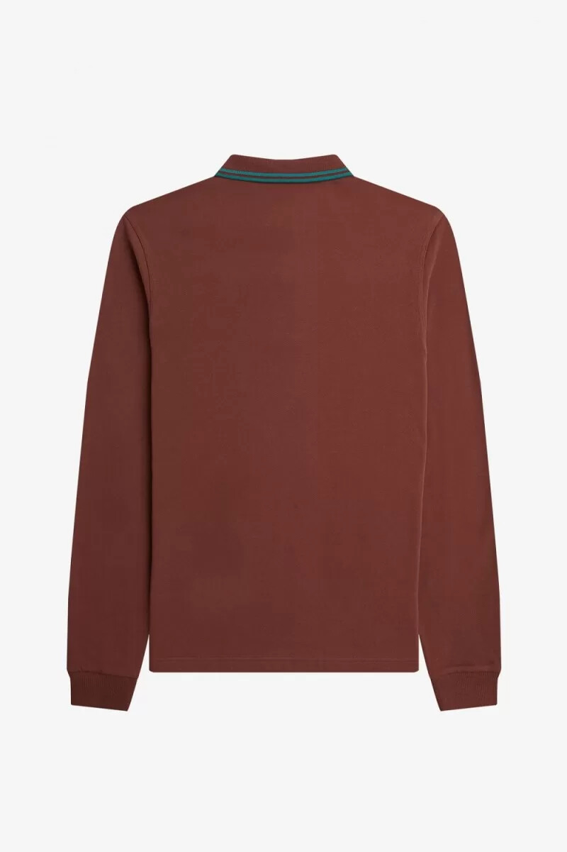 fred perry m3636 herrenhemd whiskybraun tiefmint