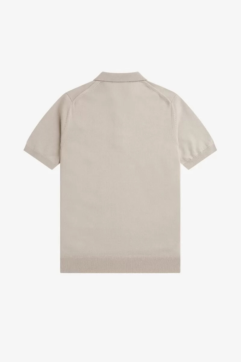 fred perry klassisches strickhemd für herren dunkelbraun