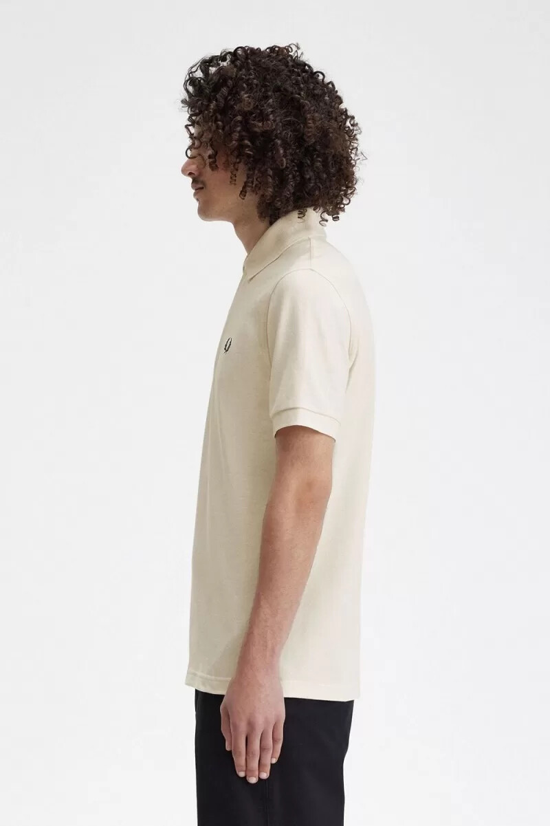 fred perry m3 herrenhemd beige schwarz