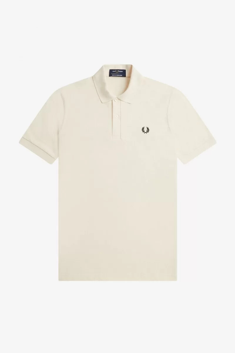 fred perry m3 herrenhemd beige schwarz