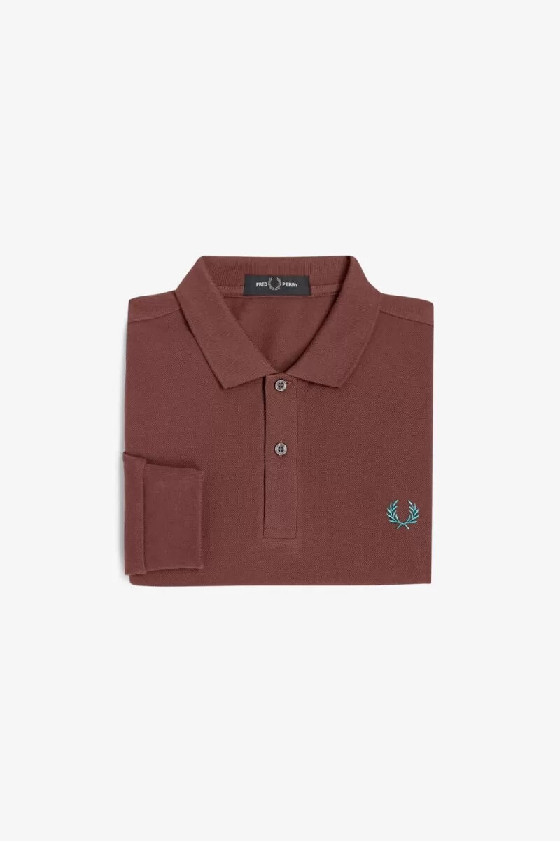 fred perry m6006 herrenhemd whiskybraun tiefmint