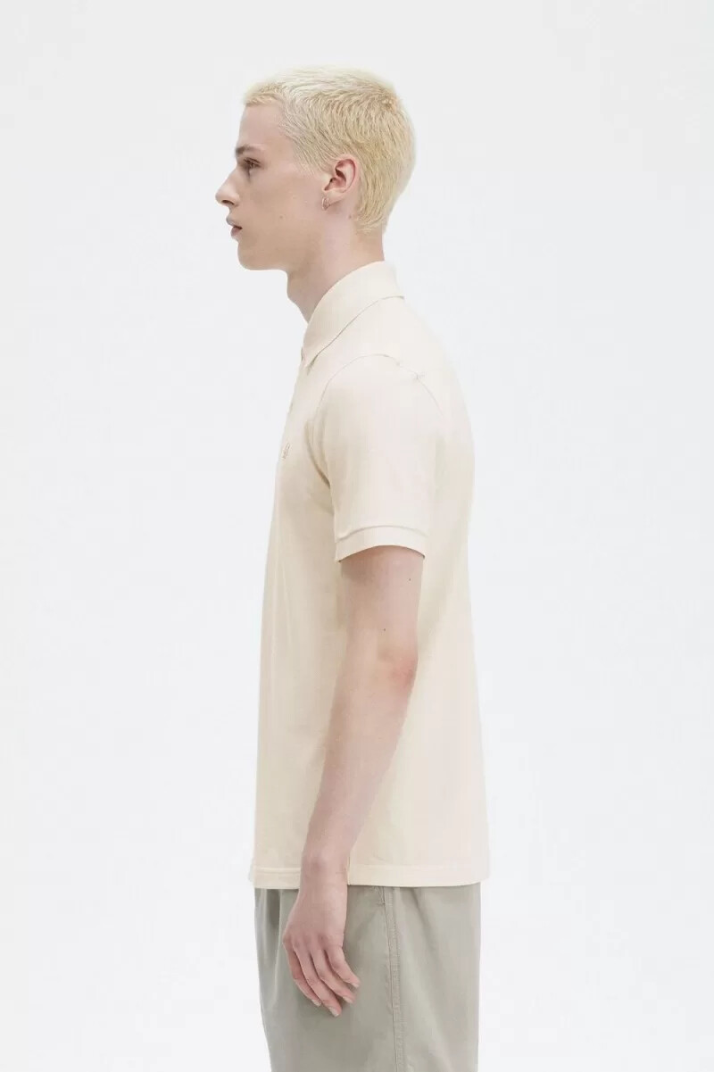 fred perry m3 herrenhemd beige haferflocken