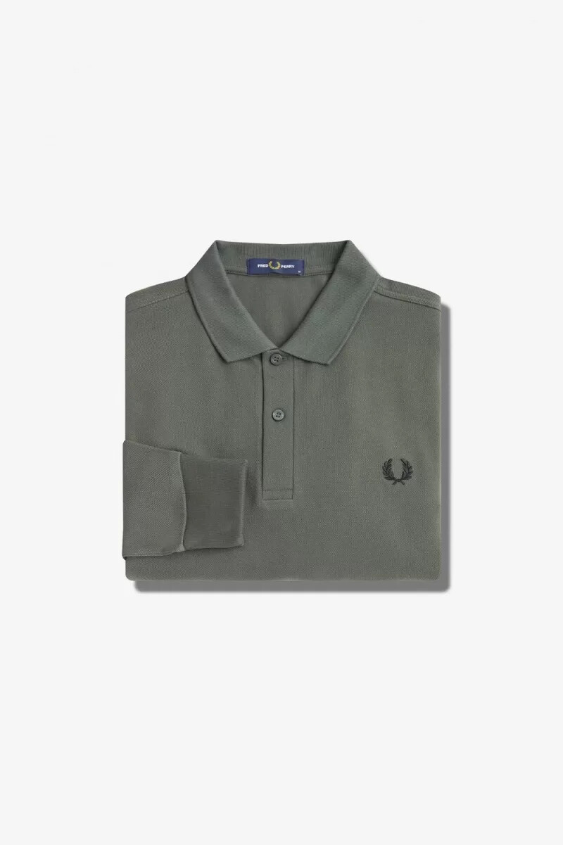 fred perry m6006 herrenhemd feldgrün