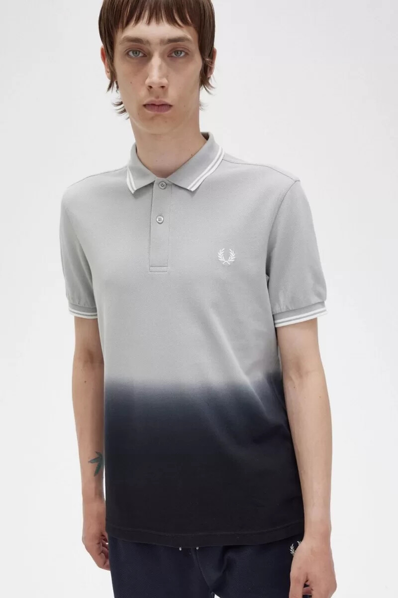 fred perry ombre herrenhemd grau