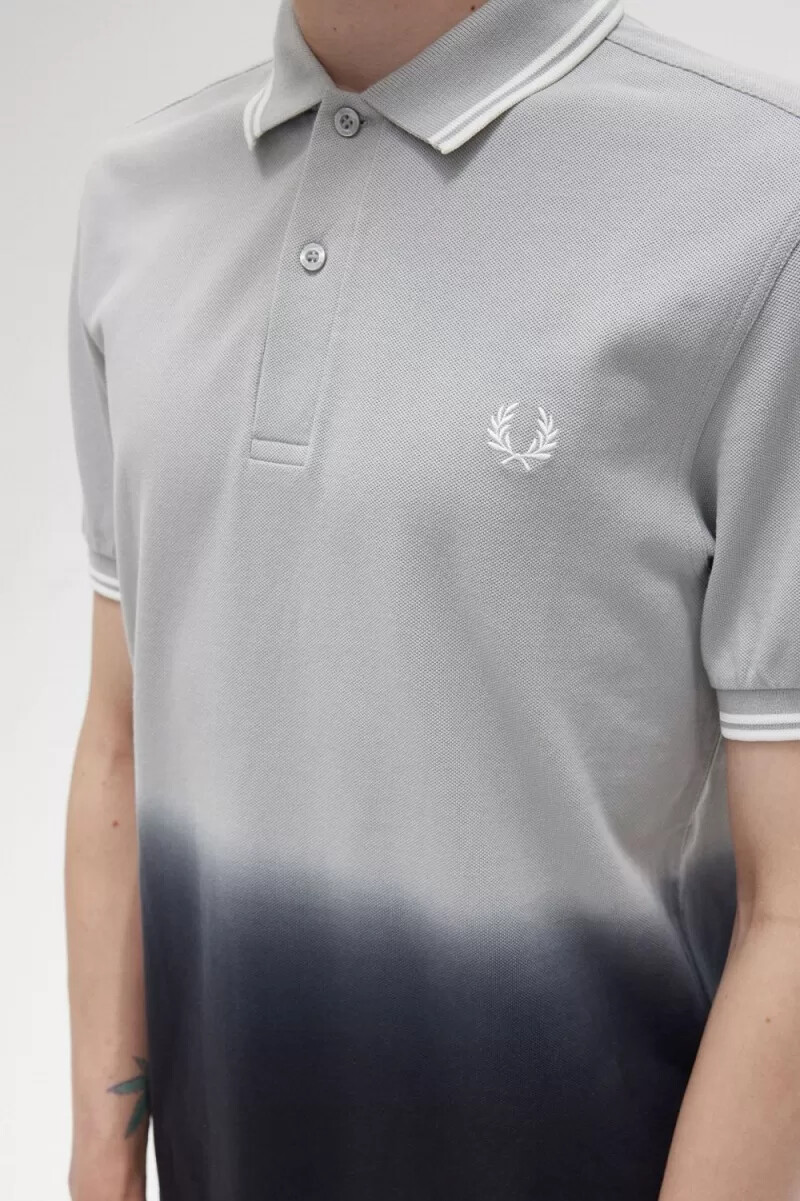 fred perry ombre herrenhemd grau