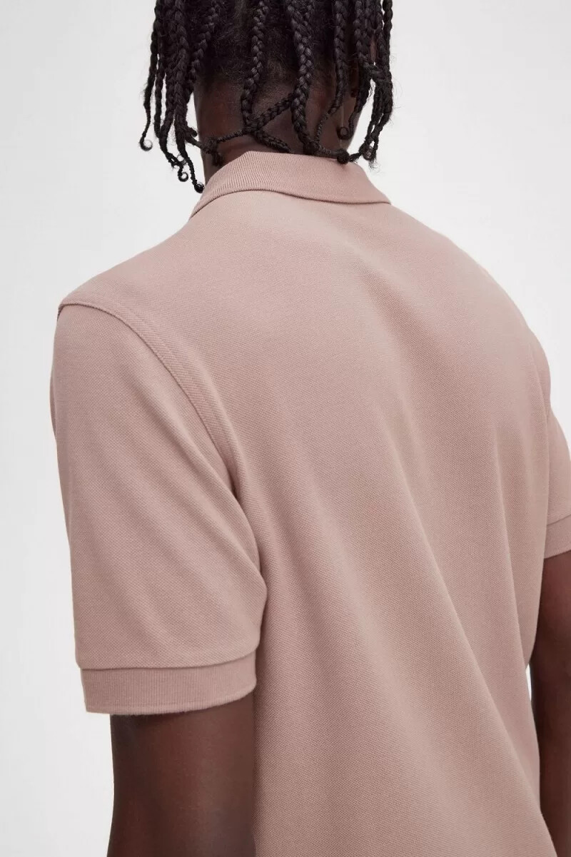 fred perry m6000 herrenhemd dunkelrosa gebrannter tabak