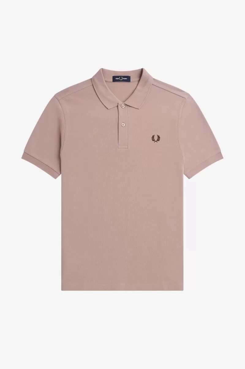 fred perry m6000 herrenhemd dunkelrosa gebrannter tabak