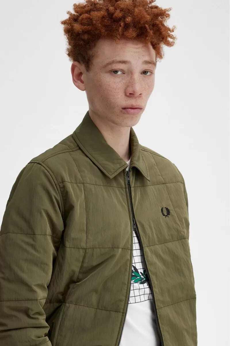 fred perry stepphemd für herren uniformgrün