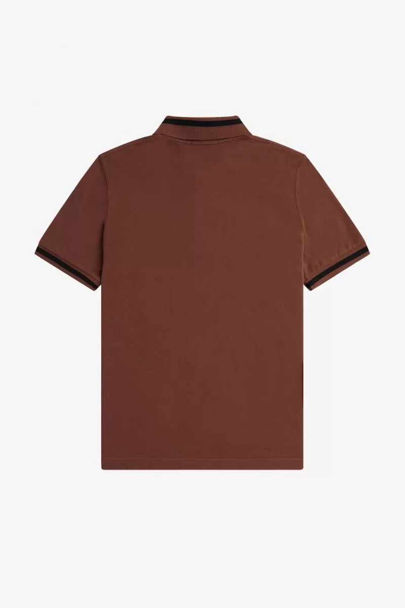 fred perry m2 herrenhemd whiskybraun schwarz