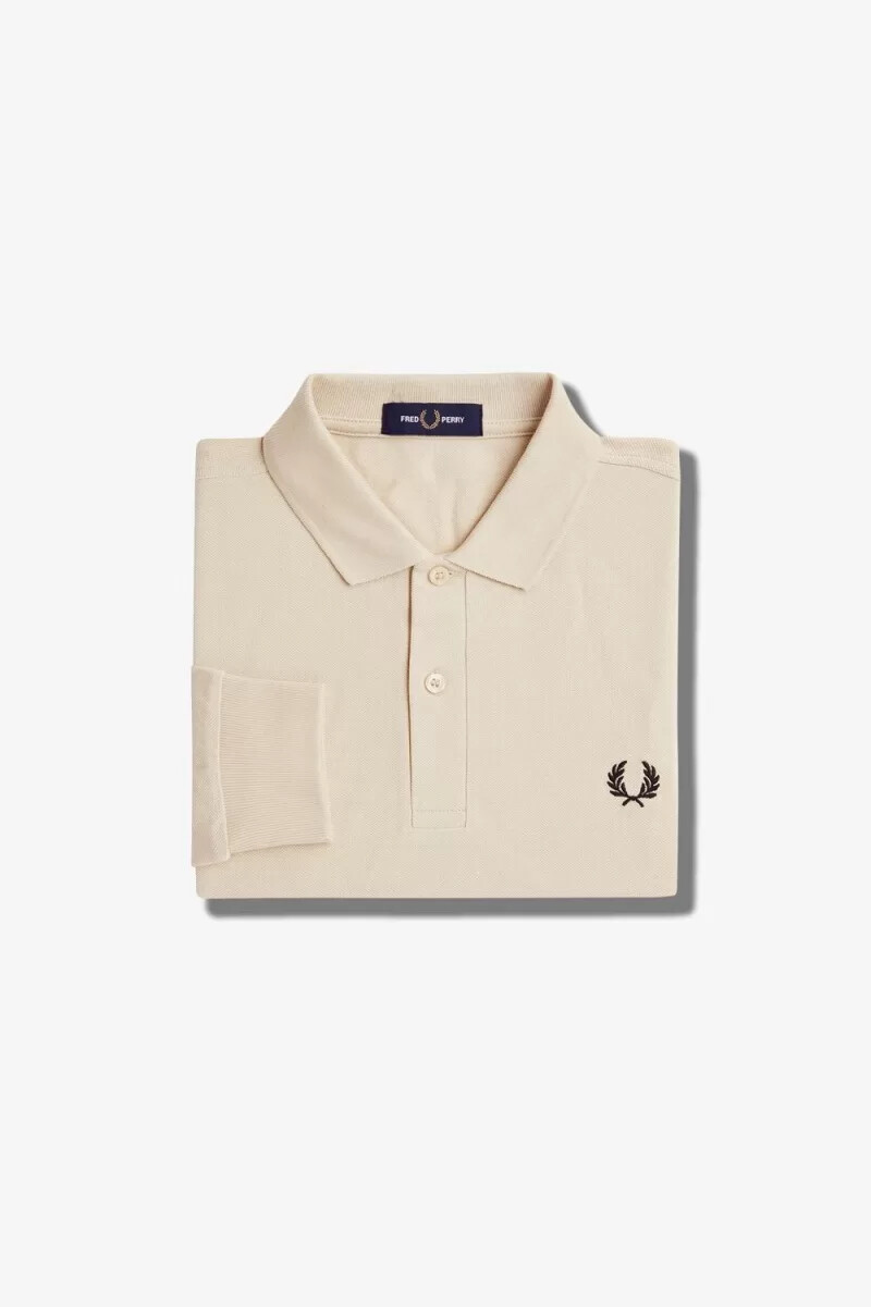 fred perry m6006 herrenhemd haferflockenfarben schwarz