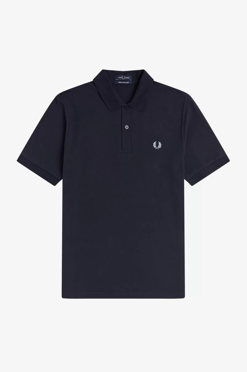 fred perry m3 herrenhemd marineblau aqua
