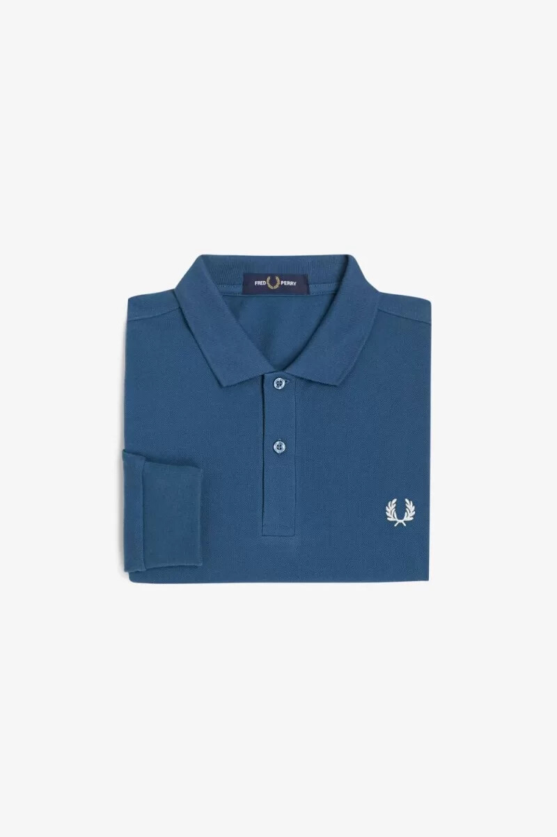 fred perry m6006 herrenhemd mitternachtsblau hellblau